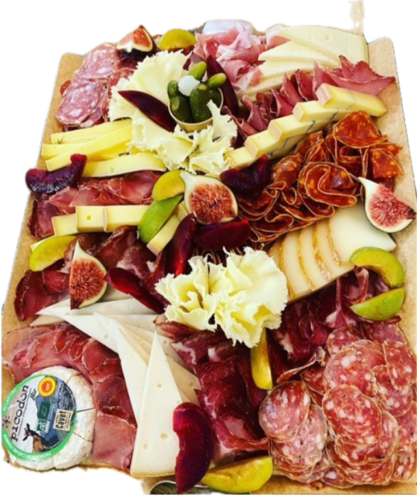 Plateau de charcuteries et fromages en fingerfood, Huguette & Henri