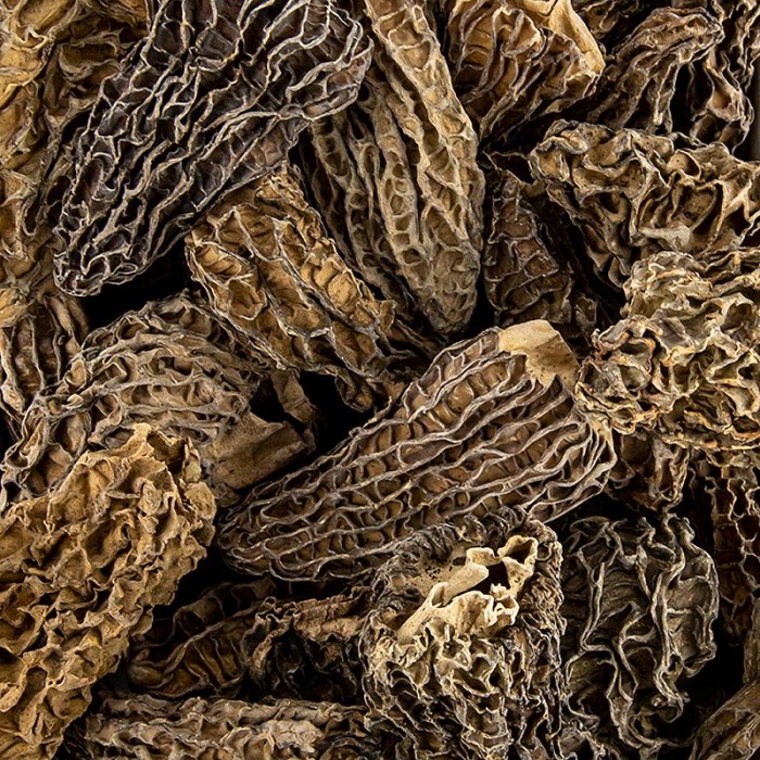 Têtes de morilles séchées, épicerie Huguette & Henri, Paris